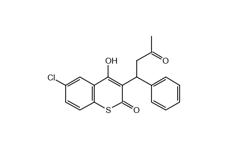 3-(alpha-ACETONYLBENZYL)-6-CHLORO-4-HYDROXY-1-THIOCOUMARIN