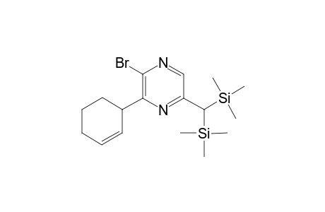 5-(Bis(trimethylsilyl)methyl)-2-bromo-3-(cyclohex-2-en-1-yl)pyrazine
