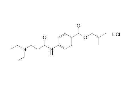 p-[3-(diethylamino)propionamido]benzoic acid, isobutyl ester, hydrochloride
