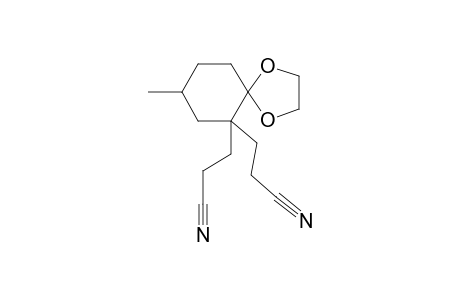 8-methyl-1,4-dioxaspiro[4,5]decane-6,6-dipropionitrile