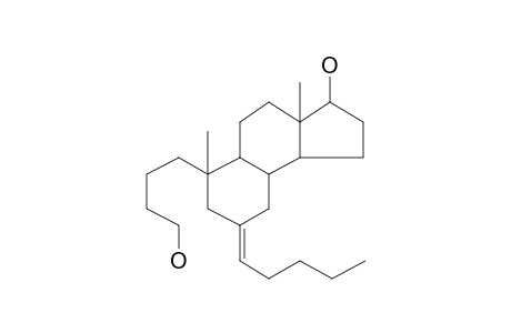 6-Pentylidene-4,5-secoandrostane-4,17.beta.-diol