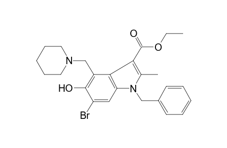 1-Benzyl-6-bromo-3-carbethoxy-2-methyl-4-(piperidin-1-ium-1-ylmethyl)indol-5-olate