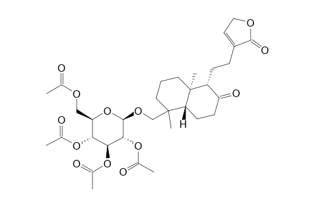 2(1H)-Naphthalenone, 1-[2-(2,5-dihydro-2-oxo-3-furanyl)ethyl]octahydro-5,8a-dimethyl-5-[[(2,3,4,6-tetra-O-acetyl-.beta.-D-glucopyranosyl)oxy]methyl]-, [1S-(1.alpha.,4a.beta.,5.alpha.,8a.alpha.)]-