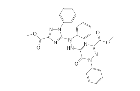 Methyl 5-(2-(3-(methoxycarbonyl)-1-phenyl-1H-1,2,4-triazol-5-yl)-2-phenylhydrazinyl)-6-oxo-1-phenyl-1,6-dihydro-1,2,4-triazine-3-carboxylate