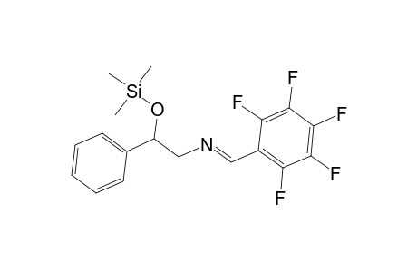 Benzeneethanamine, N-[(pentafluorophenyl)methylene]-.beta.-[(trimethylsilyl)oxy]-