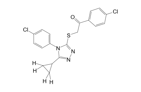 4'-chloro-2-{[4-(p-chlorophenyl)-5-cyclopropyl-4H-1,2,4-triazol-3-yl]thio}acetophenone