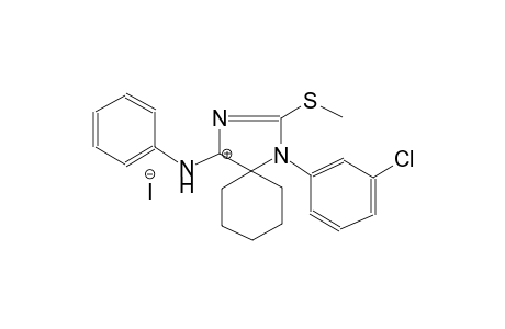 4-benzyl-1-(3-chlorophenyl)-2-(methylsulfanyl)-1,3-diazaspiro[4.5]dec-2-en-4-ylium iodide