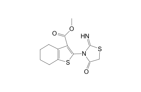 benzo[b]thiophene-3-carboxylic acid, 4,5,6,7-tetrahydro-2-(2-imino-4-oxo-3-thiazolidinyl)-, methyl ester