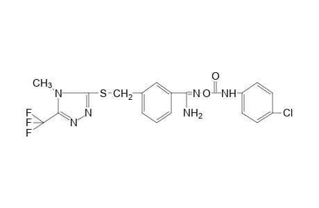 O-[(p-chlorophenyl)carbamoyl]-alpha-{[4-methyl-5-(trifluoromethyl)-4H-1,2,4-triazol-3-yl]thio}-m-toluamidoxime