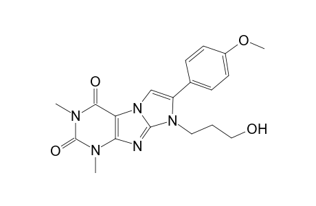1H-imidazo[2,1-f]purine-2,4(3H,8H)-dione, 8-(3-hydroxypropyl)-7-(4-methoxyphenyl)-1,3-dimethyl-