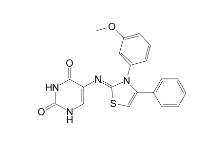 (Z)-5-((3-(3-Methoxyphenyl)-4-phenylthiazol-2(3H)-ylidene)amino)-pyrimidine-2,4(1H,3H)-dione