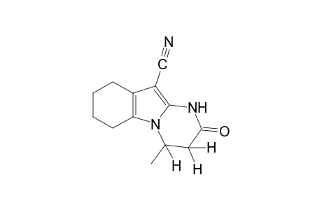 4-methyl-1,2,3,4,6,7,8,9-octahydro-2-oxopyrimido[1,2-a]indole-10-carbonitrile