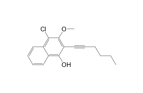 1-Chloro-3-(1-hexynyl)-4-hydroxy-2-methoxynaphthalene