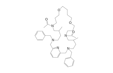 8,21-Diacetyl-3,26-dibenzyl-6,23-dimethyl-12,17-dioxa-3,8,21,26,32-pentaazabicyclo[26.3.1]ditriconta-1(32),28,30-triene