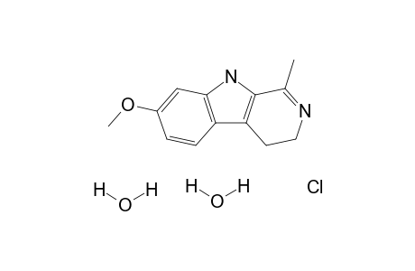 4,9-dihydro-7-methoxy-1-methyl-3H-pyrido[3,4-b]indole, monohydrochloride, dihydrate