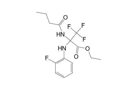 Ethyl 2-butyramido-3,3,3-trifluoro-2-(2-fluoroanilino)propionate