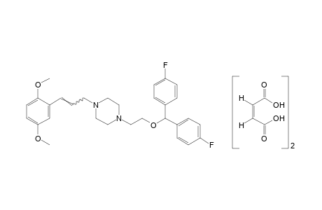 1-{2-[bis(p-fluorophenyl)methoxy]ethyl}-4-(2,5-dimethoxycinnamoyl)piperazine maleate(1:2)