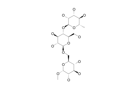 METHYL-ALPHA-L-RHAMNOPYRANOSYL-(1->4)-BETA-D-GLUCOPYRANOSYL-(1->6)-ALPHA,BETA-D-GLUCOPYRANOSIDE;ALPHA-TYPE