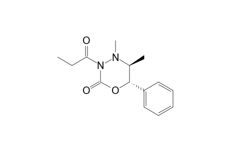 (5S,6S)-4,5-Dimethyl-6-phenyl-3-propionyl-3,4,5,6-tetrahydro-2H-1,3,4-oxadiazin-2-one