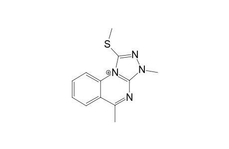 3,5-Dimethyl-1-methylthio-3H-10.lambda.4-[1,2,4]triazilo[4,3-q]quinazoin-10-ylium iodide
