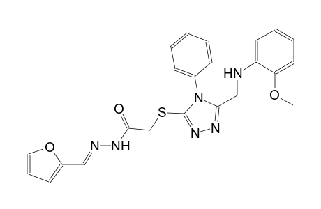 N'-[(E)-2-furylmethylidene]-2-({5-[(2-methoxyanilino)methyl]-4-phenyl-4H-1,2,4-triazol-3-yl}sulfanyl)acetohydrazide