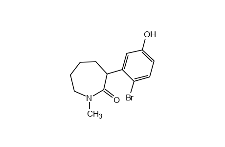 3-(2-bromo-5-hydroxyphenyl)hexahydro-1-methyl-2H-azepin-2-one