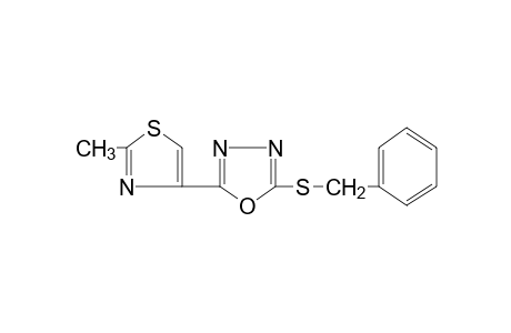 2-(benzylthio)-5-(2-methyl-4-thiazolyl)-1,3,4-oxadiazole