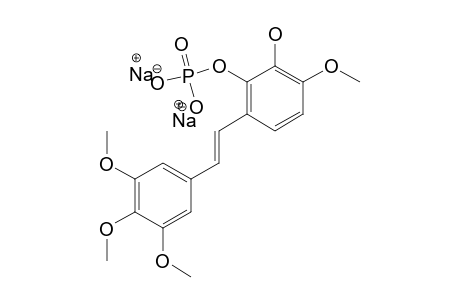 (E)-1-[3',4',5'-TRIMETHOXYPHENYL]-2-[2''-[(DISODIUM)-PHOSPHATE]-3''-[HYDROXY]-4''-METHOXYPHENYL]-ETHENE