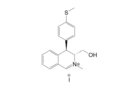 (3R,4R)-3-Hydroxymethyl-2-methyl-4-(4-methylthiophenyl)-3,4-dihydtoisoquinolinium iodide