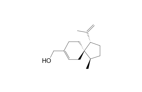 BETA-ACORADIENOL;1-METHYL-4-ISOPROPENYL-8-HYDROXYMETHYL-SPIRO-[4,5]-7-DECENE