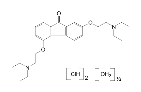 2,5-BIS[2-(DIETHYLAMINO)ETHOXY]FLUOREN-9-ONE, DIHYDROCHLORIDE, HEMIHYDRATE