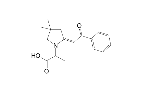 2-[4',4'-Dimethyl-2'-[2''-oxo-2''-phenylethylidene]-pyrrolidin-1'-yl}propinic acid