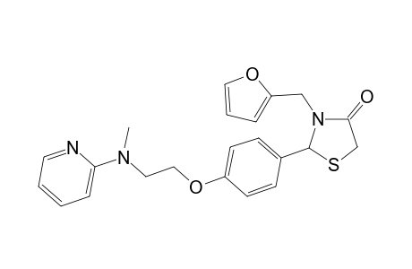 3-(Furan-2-ylmethyl)-2-(4-(2-(methyl (pyridin-2-yl)amino)ethoxy)phenyl)thiazolidin-4-one