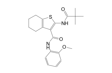2-[(2,2-dimethylpropanoyl)amino]-N-(2-methoxyphenyl)-4,5,6,7-tetrahydro-1-benzothiophene-3-carboxamide