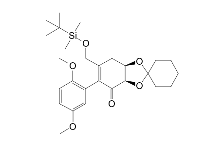 (5R,6R)-3-tert-Butyldimethylsilyloxymethyl-5,6-O-cyclohexylidenecyclohex-2-[2,5-dimethoxyphenyl]-2-enone