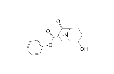 9-Azabicyclo[3.3.1]nonane-9-carboxylic acid, 2-hydroxy-6-oxo-, phenyl ester, endo-(.+-.)-