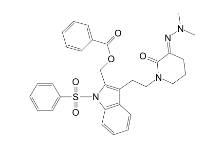 [1-(benzenesulfonyl)-3-[2-[(3E)-3-(dimethylhydrazinylidene)-2-oxopiperidin-1-yl]ethyl]indol-2-yl]methyl benzoate