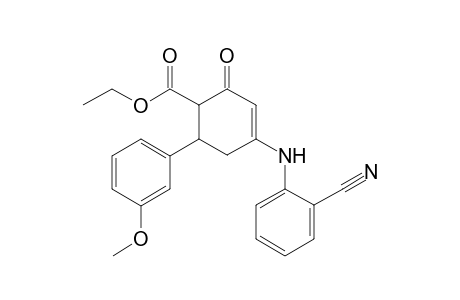 4-(2-cyanoanilino)-2-keto-6-(3-methoxyphenyl)cyclohex-3-ene-1-carboxylic acid ethyl ester