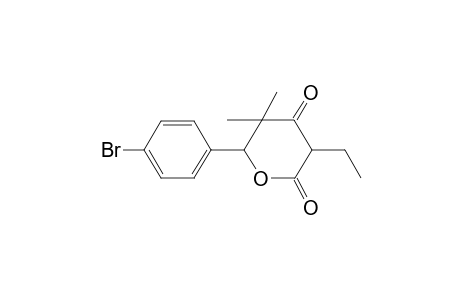 2H-Pyran-2,4(3H)-dione, 6-(4-bromophenyl)-3-ethyl-5,5-dimethyl-