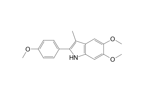 1H-Indole, 5,6-dimethoxy-3-methyl-2-(4'-methoxyphenyl)-