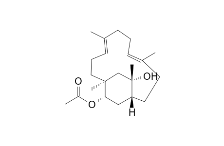 (+-)-7,16-Secotrinervita-7,11-diene-3.alpha.,15.alpha.-diol 3-acetate