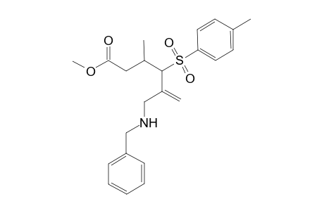 Methyl threo-5-[(benzylamino)methyl]-3-methyl-4-tosyl-5-hexenoate