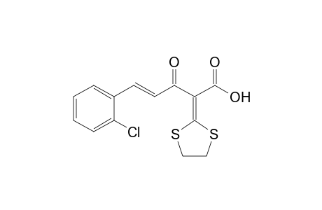 (E)-5-(2-chlorophenyl)-2-(1,3-dithiolan-2-ylidene)-3-keto-pent-4-enoic acid