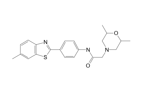 2H-1,4-Oxazine-4-acetamide, tetrahydro-2,6-dimethyl-N-[4-(6-methyl-1,3-benzothiazol-2-yl)phenyl]-