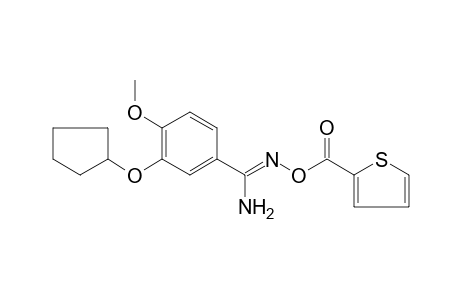 Benzamide, 3-cyclopentyloxy-4-methoxy-, o-(2-thenoyl)oxime