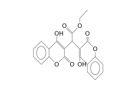 bis[4-hydroxy-2-oxo-2H-1-benzopyran-3-yl]acetic acid, ethyl ester