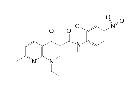 2'-CHLORO-1,4-DIHYDRO-1-ETHYL-7-METHYL-4'-NITRO-4-OXO-1,8-NAPHTHYRIDINE-3-CARBOXANILIDE