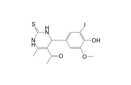 1-[4-(4-hydroxy-3-iodo-5-methoxyphenyl)-6-methyl-2-thioxo-1,2,3,4-tetrahydro-5-pyrimidinyl]ethanone