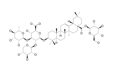 3-O-BETA-D-XYLOPYRANOSYL-(1->2)-[ALPHA-L-RHAMNOPYRANOSYL-(1->3)]-BETA-D-GLUCURONOPYRANOSYL-28-O-BETA-D-GLUCOPYRANOSYL-OLEANOLIC-ACID