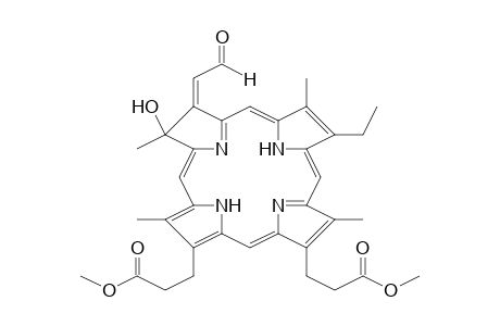 8-Ethyl-2-hydroxy-3-(2-oxoethylidene)-2,3-dihydrodeuteroporphyrin-ix, dimethyl ester